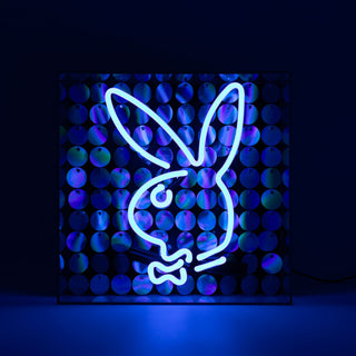 Playboy Blue Bunny Neon