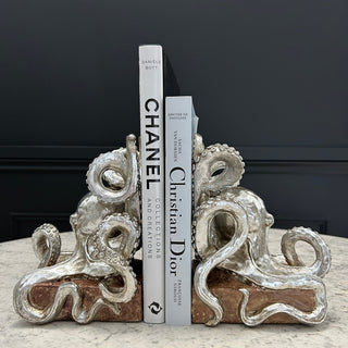 Silver Octopus Bookends - Limited Abode
