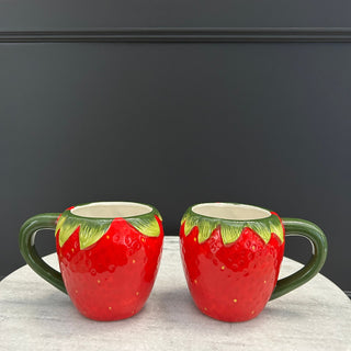 Strawberry Mugs (Set of 2) - Limited Abode