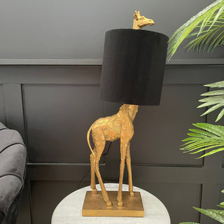 Black Velvet Giraffe Lamp - Limited Abode