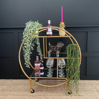 Circular Gold Bar Trolley - Limited Abode