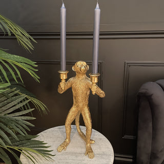 Gold Monkey Candelabra - Limited Abode