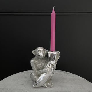 Silver Monkey Candle Holder - Limited Abode