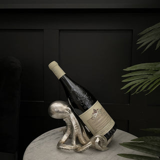 Silver Octopus Wine Bottle Holder - Limited Abode